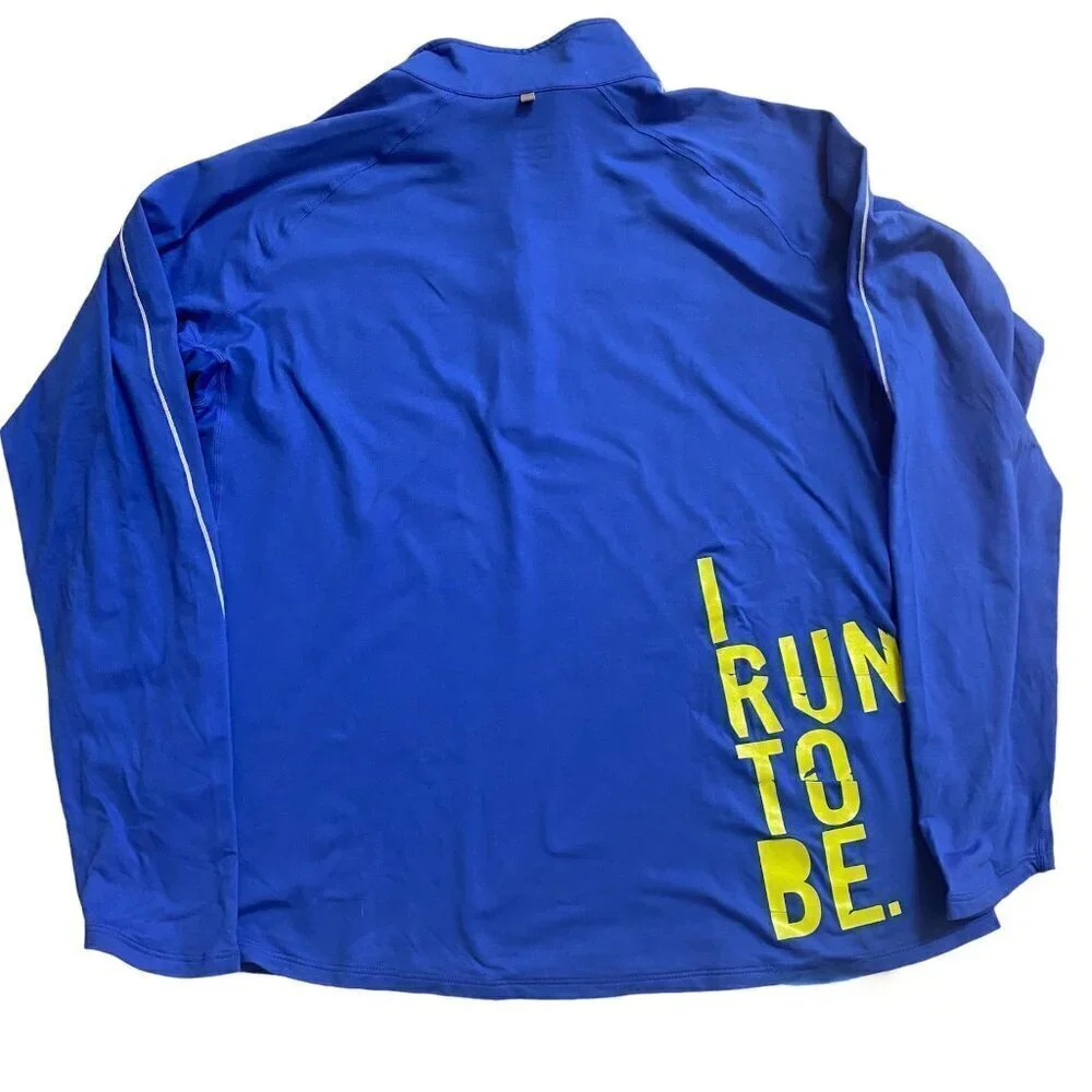 Nike Dri Fit 2010 Women's Marathon Half Zip Top Size XL Blue Swag Memorabilia B1